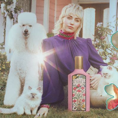 pubblicità gucci flora profumo 2021|Miley Cyrus and Her Mullet Star in New Gucci Fragrance Ad.